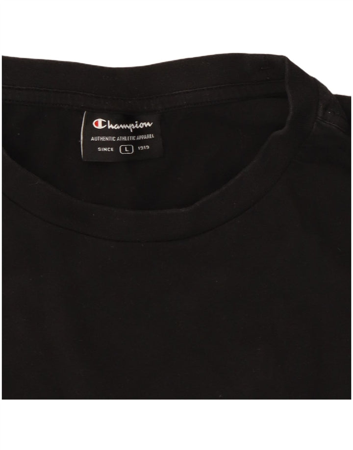 Champion Womens Vest Top UK 16 Large Black Cotton