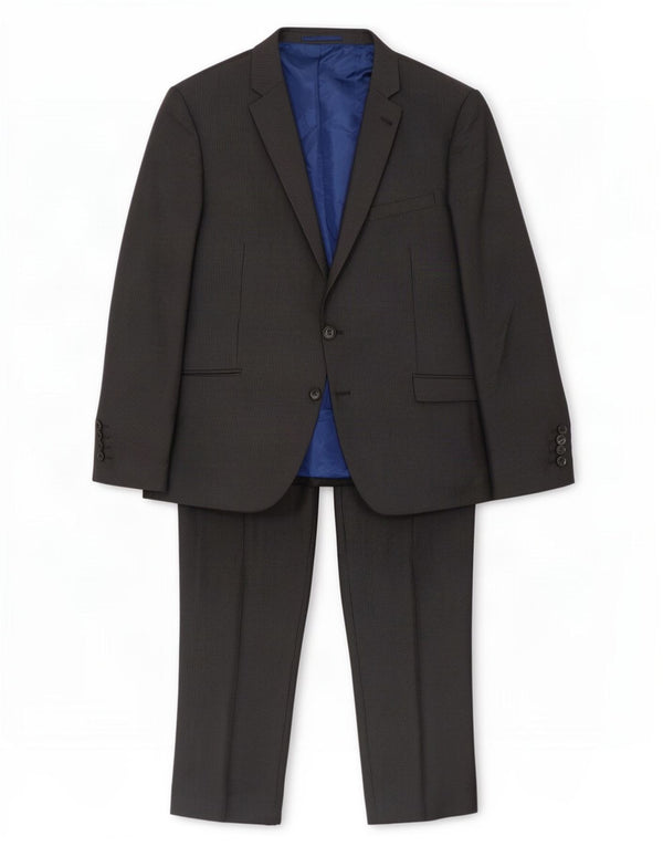 Angelo Litrico Mens 2 Button Piece Suit UK 40 Large W36 L30 Black Pinstripe