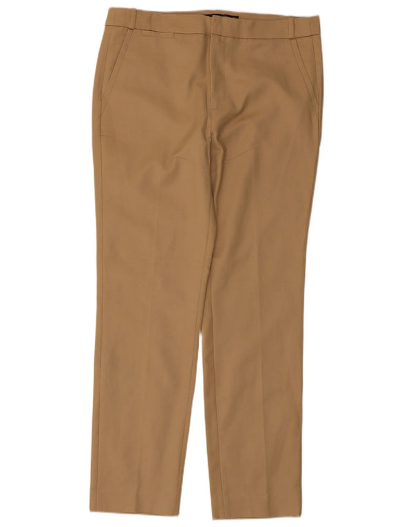 Pantaloni chino dritti da donna Zara EU 40 medi W30 L28 cotone beige