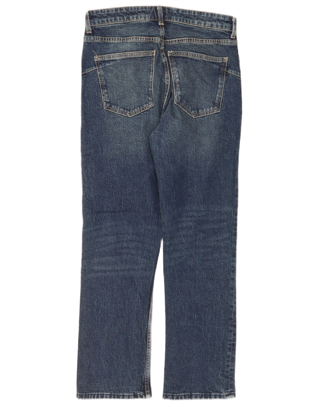 Zara Damen Straight Jeans EU 40 Medium W30 L28 Marineblau
