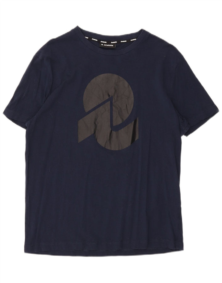 Invicta Mens Graphic T-Shirt Top Large Navy Blue Cotton