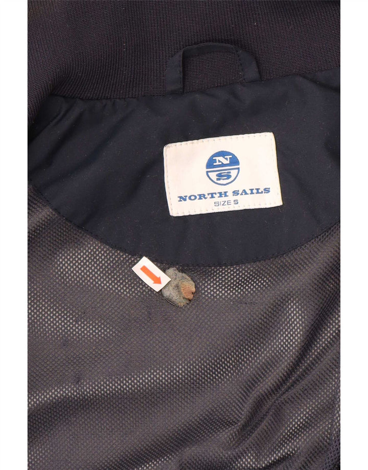 North Sails Herre Graphic Bomber Jacket UK 36 Small Navy Blue Nylon