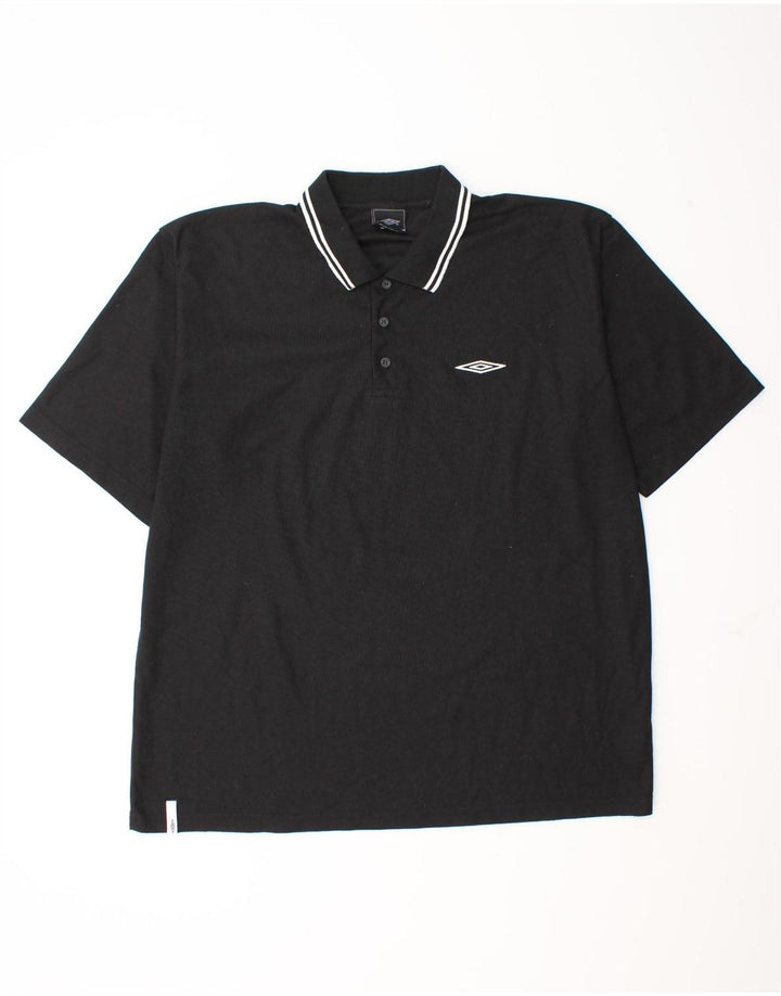 Umbro Mens Polo Shirt 2XL Black Polyester