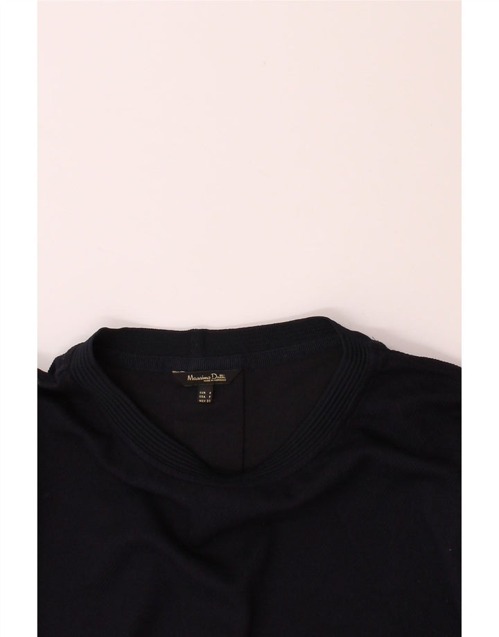 MASSIMO DUTTI Womens Oversized Top Long Sleeve UK 10 Small Navy Blue Vintage Massimo Dutti and Second-Hand Massimo Dutti from Messina Hembry 