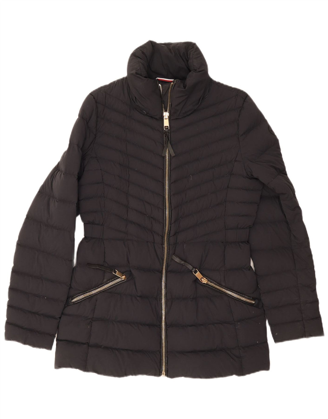 Tommy Hilfiger Damen Wattierte Jacke UK 12 Medium Navy Blue Polyamid