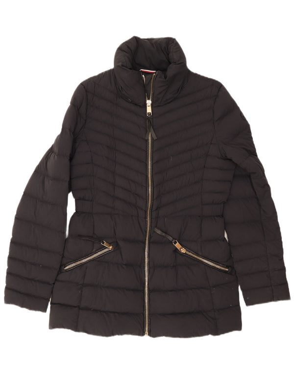 Tommy Hilfiger Womens Padded Jacket UK 12 Medium Navy Blue Polyamide