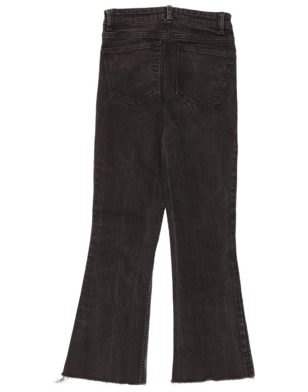 Zara Womens Flared Jeans EU 36 XS W26 L26 Black Cotton