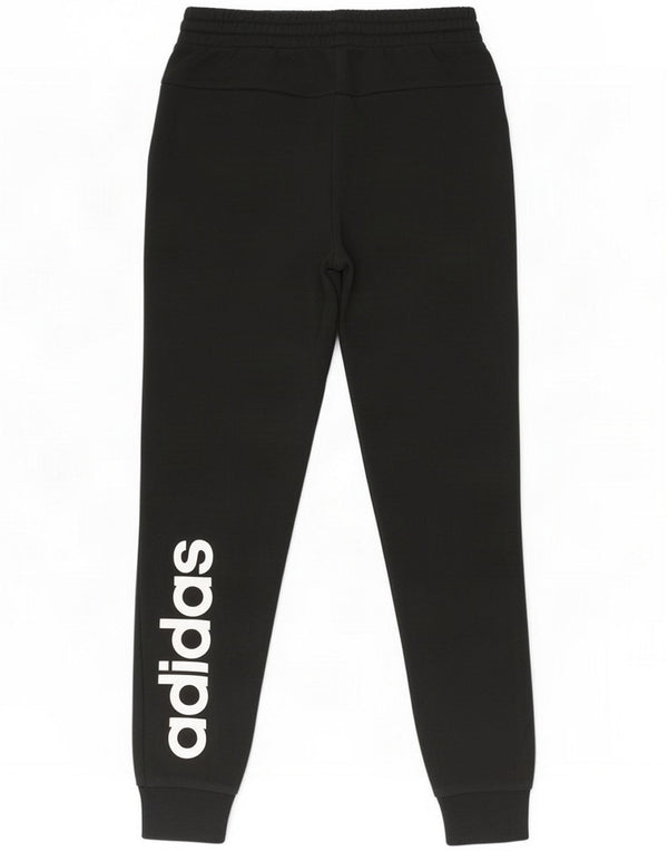 Adidas Pantaloni da tuta con grafica da donna Joggers UK 8/10 Small Black Cotton