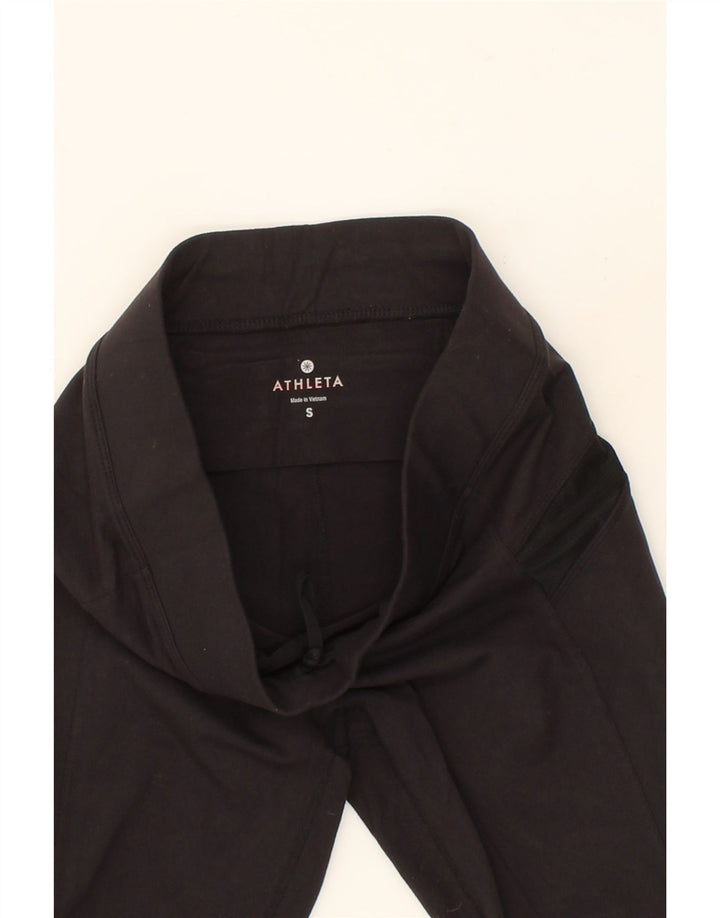 ATHLETA Womens Capri Leggings UK 10 Small  Black Polyester Vintage Athleta and Second-Hand Athleta from Messina Hembry 