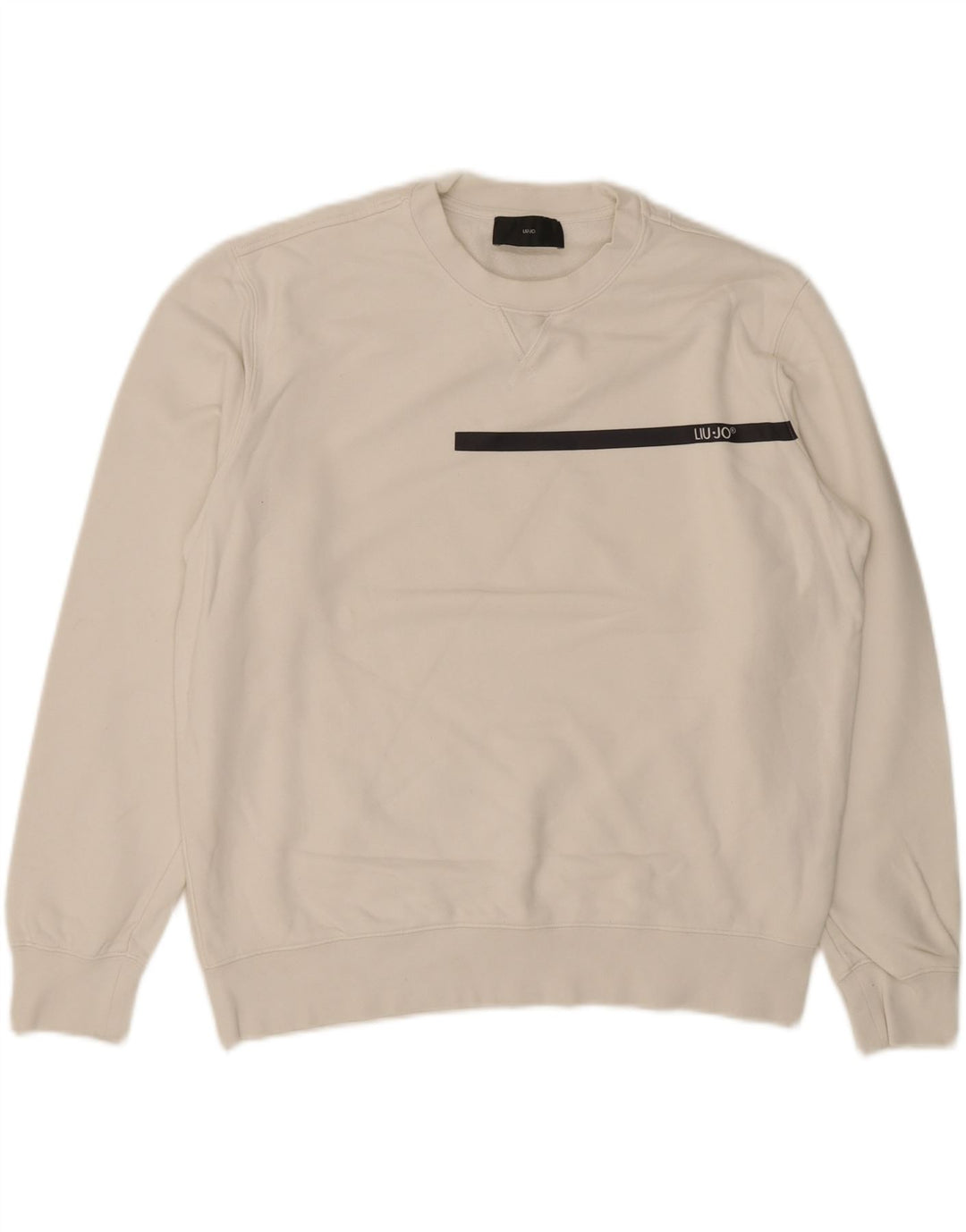 LIU JO Mens Sweatshirt Jumper Large White Cotton Vintage Liu Jo and Second-Hand Liu Jo from Messina Hembry 