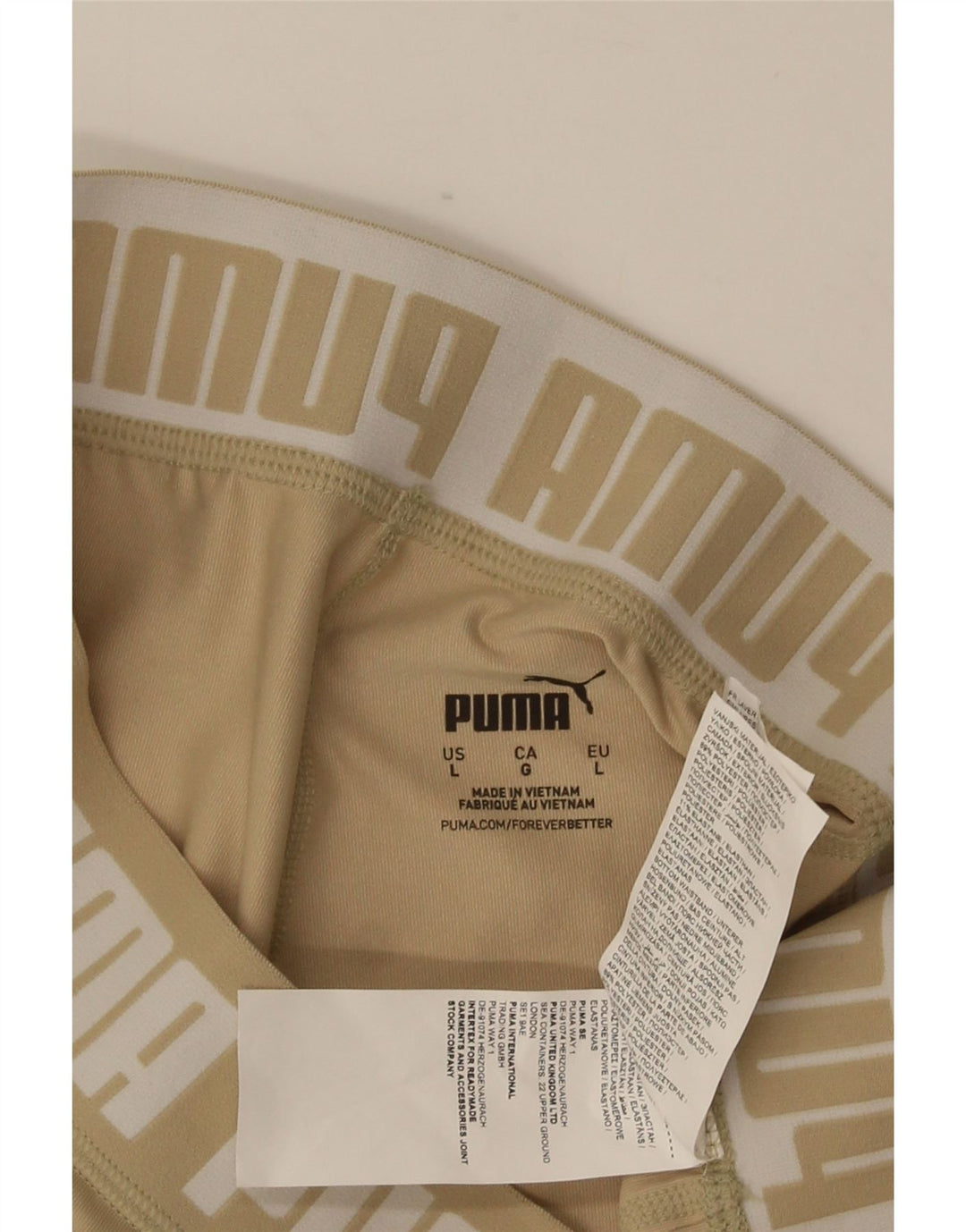 Pantaloncini sportivi grafici da donna Puma UK 14 Large Beige Poliestere
