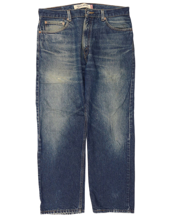 Levi's Mens 505 Regular Fit Straight Jeans W36 L30 Μπλε βαμβακερό