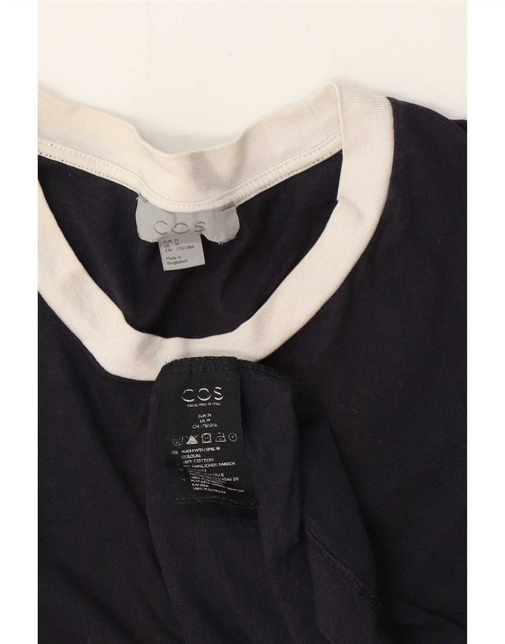 Cos Mens T-Shirt Top Medium Navy Blue Cotton