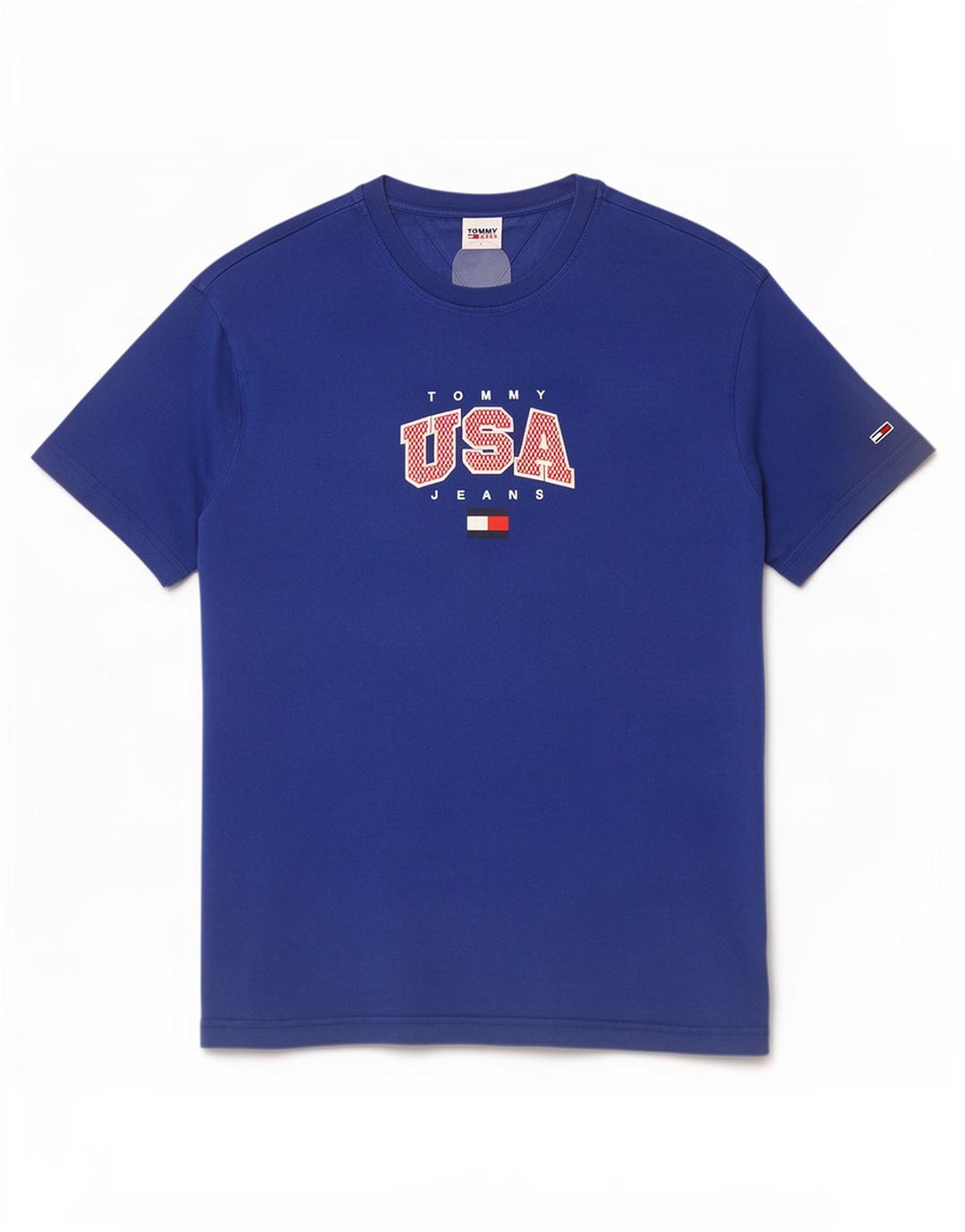 Camiseta masculina Tommy Hilfiger gráfica grande azul