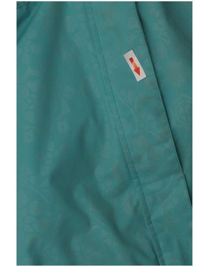 Animal Womens Hooded Windbreaker Jacket UK 12 Medium Turquoise Nylon