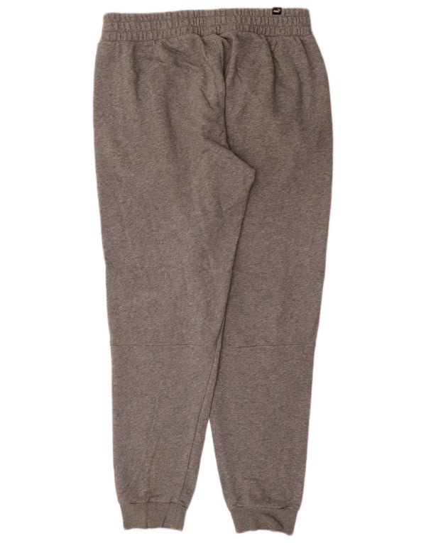 Puma Mens Graphic Tracksuit Trousers Joggers Large Grey Colourblock Sports