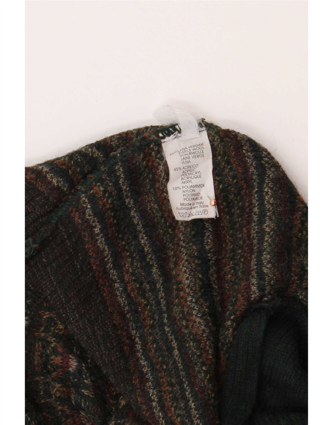 Rodes Herren-Cardigan-Pullover 2XL Braune geometrische Wolle