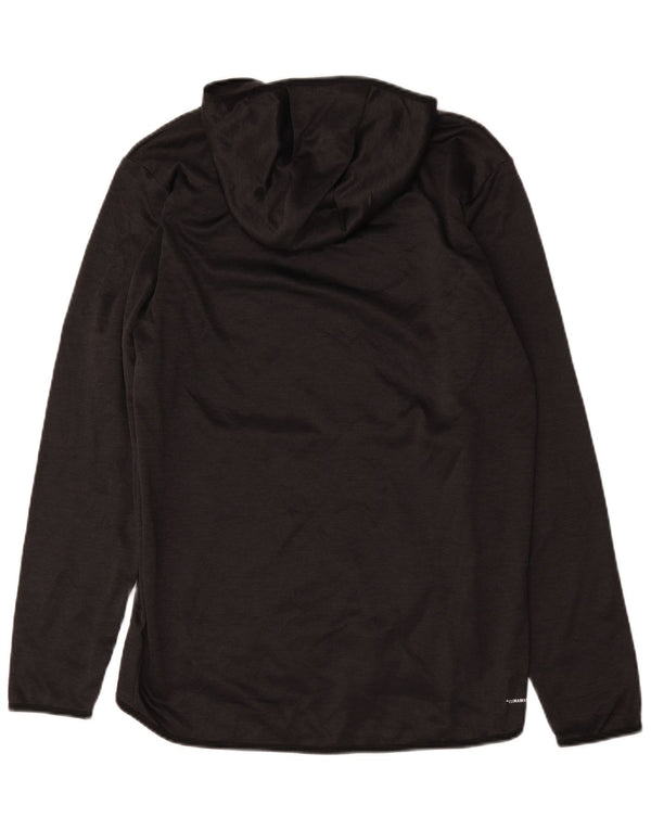 Felpa con cappuccio grafica Adidas Climawarm da uomo, media, in poliestere nero