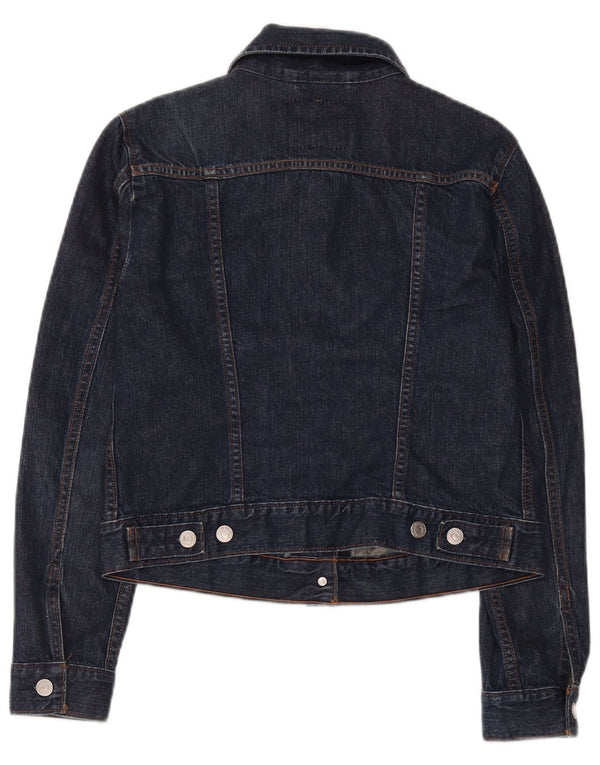 Levi's Womens Crop denimjakke UK 12 Medium Navyblå Bomuld