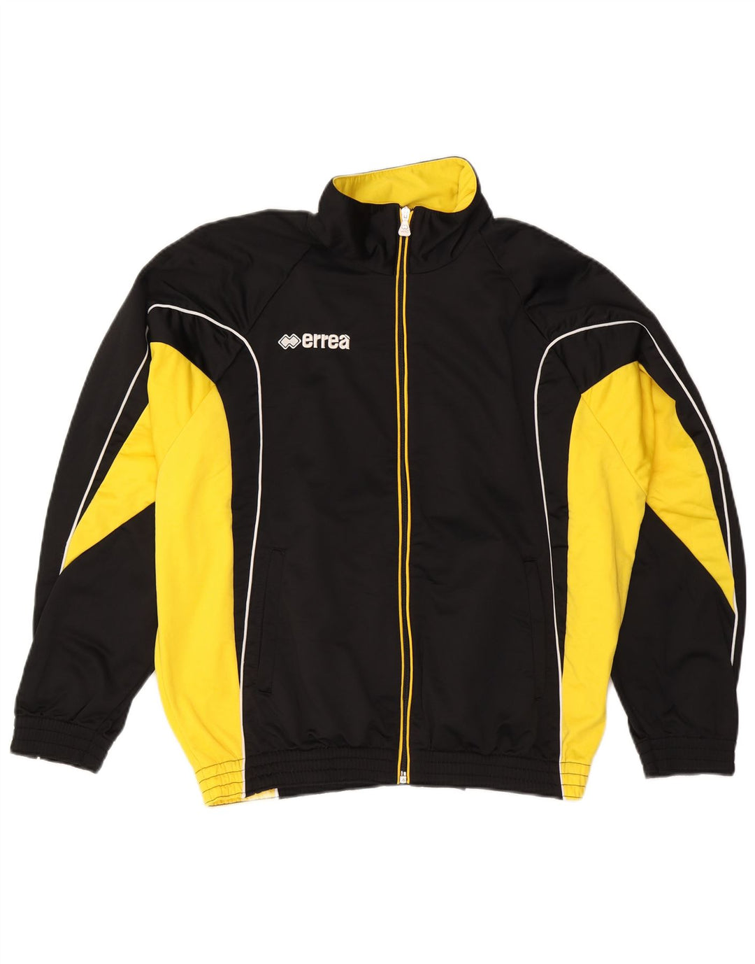 Errea Mens Tracksuit Top Jacket Large Black Colourblock Polyester