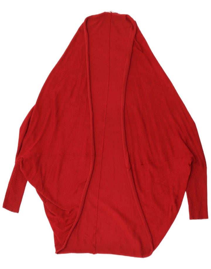Zara Womens Poncho Cardigan Sweater UK 14 Medium Maroon