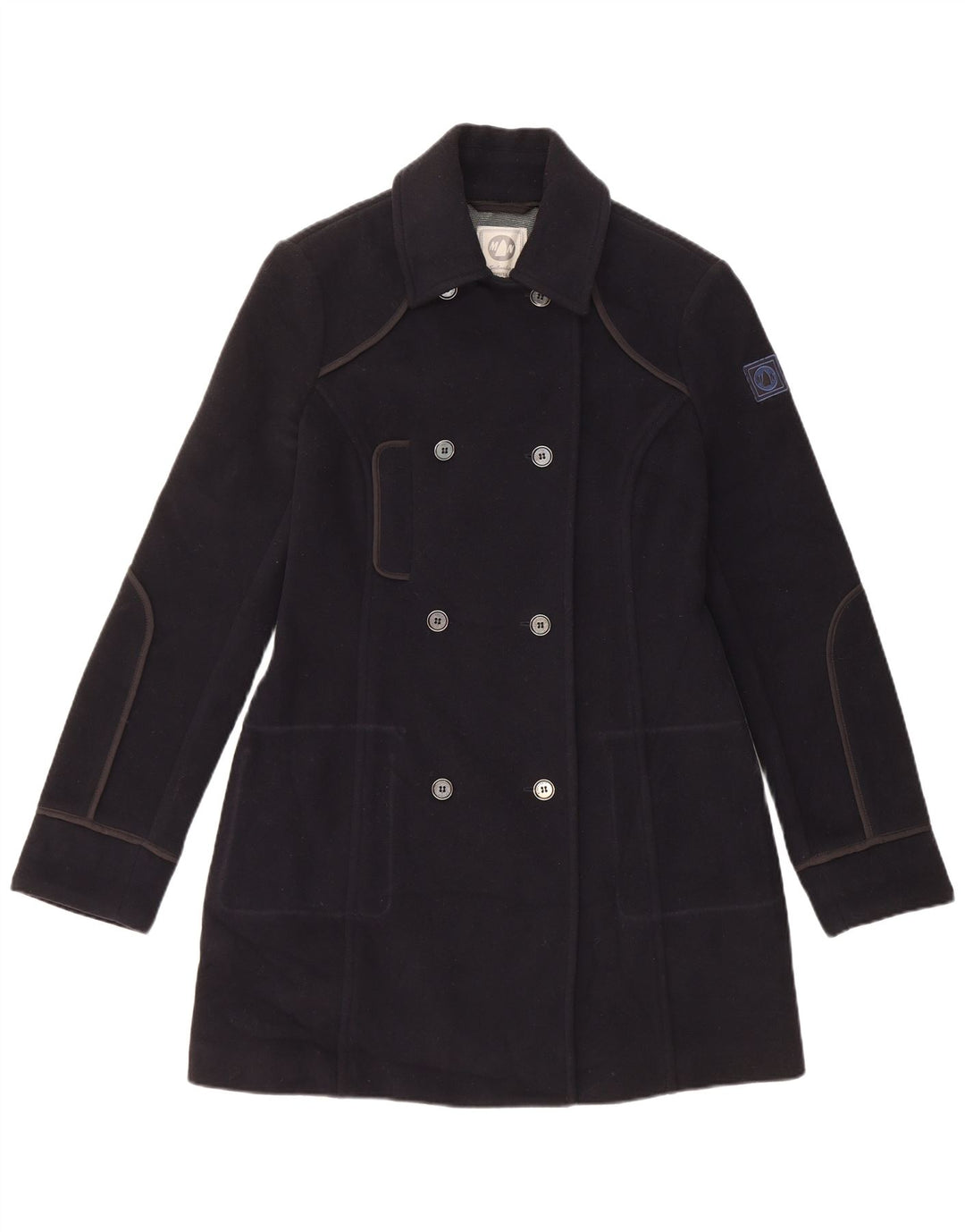 MURPHY & NYE Womens Sailmakers Double Breasted Coat IT 44 Medium Navy Blue