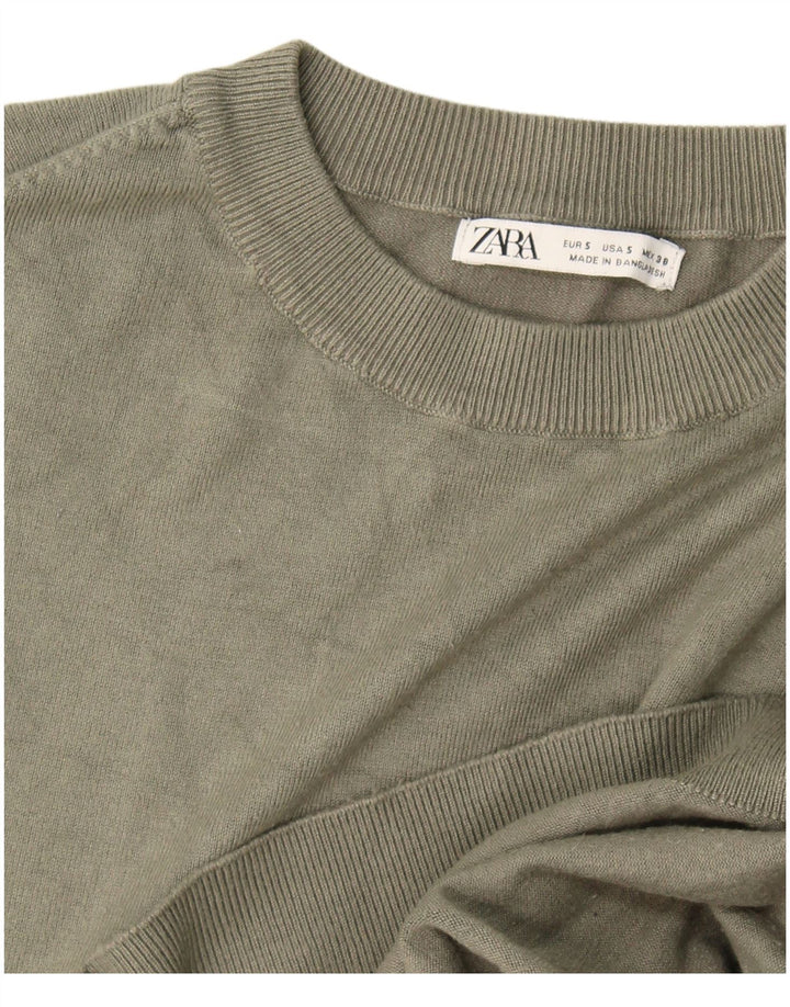 Maglione maglione girocollo da uomo Zara piccolo color kaki