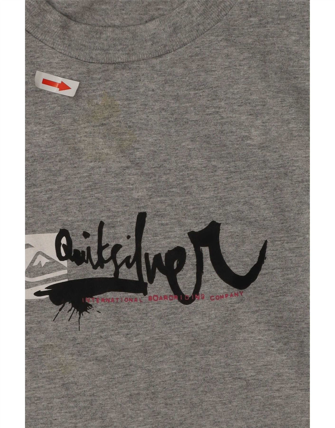 Quiksilver Mens Graphic T-Shirt Top Large Grey