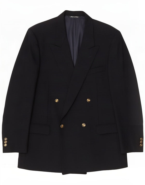 Reda Herren Zweireihige Blazerjacke IT 54 2XL Marineblaue Schurwolle