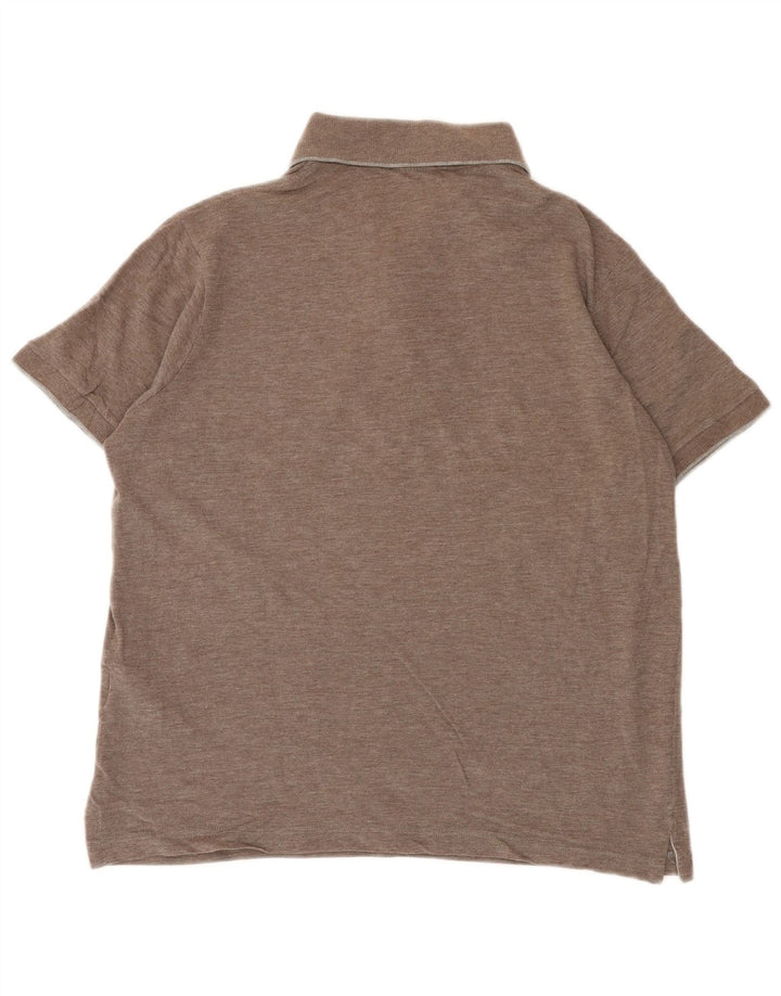 Paul & Shark Mens Regular Fit Polo Shirt Medium Brown Cotton