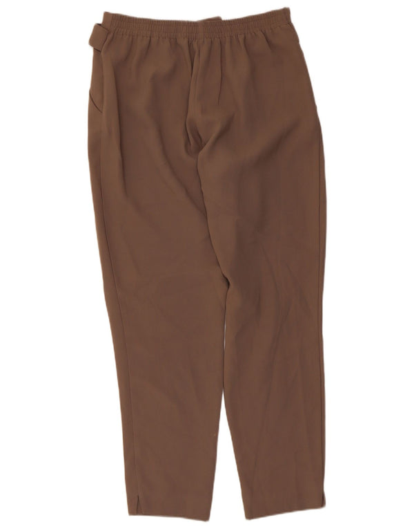 Topshop Dame tilspidsede Casual Bukser UK 10 Small W28 L27 Brun Polyester
