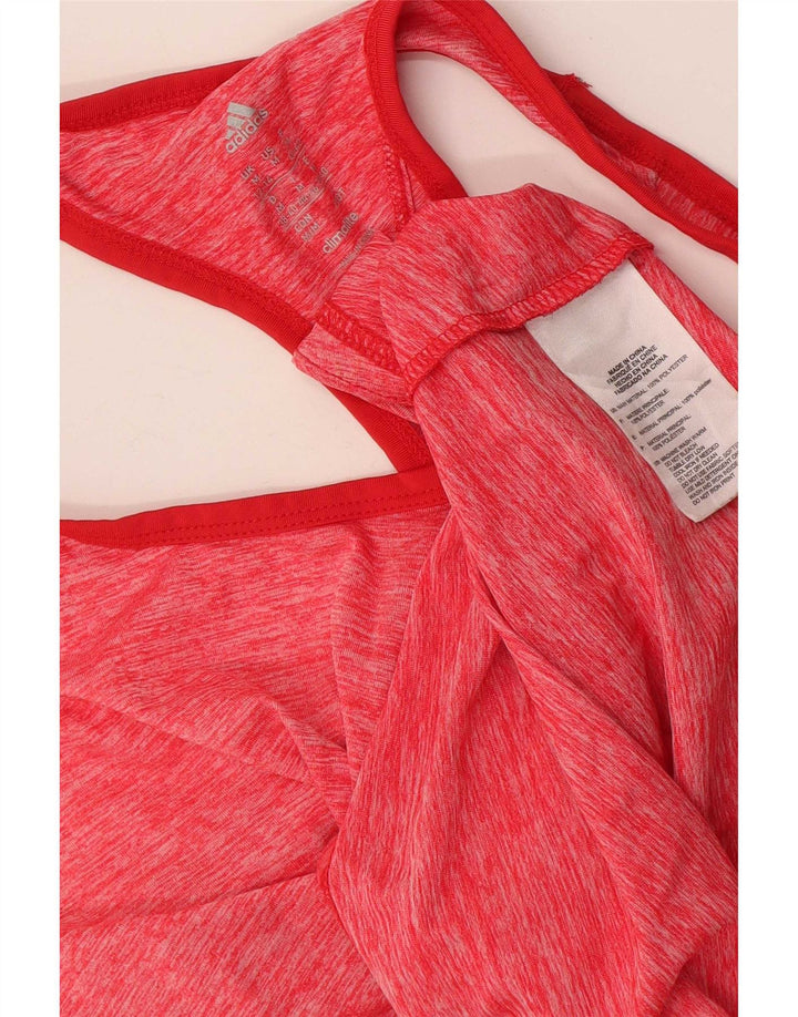 Adidas Womens Climalite Vest Top UK 12/14 Medium Pink Flecked Polyester