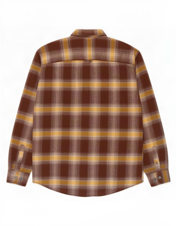 Camicia da uomo in flanella Jack & Jones in cotone a quadri marrone medio