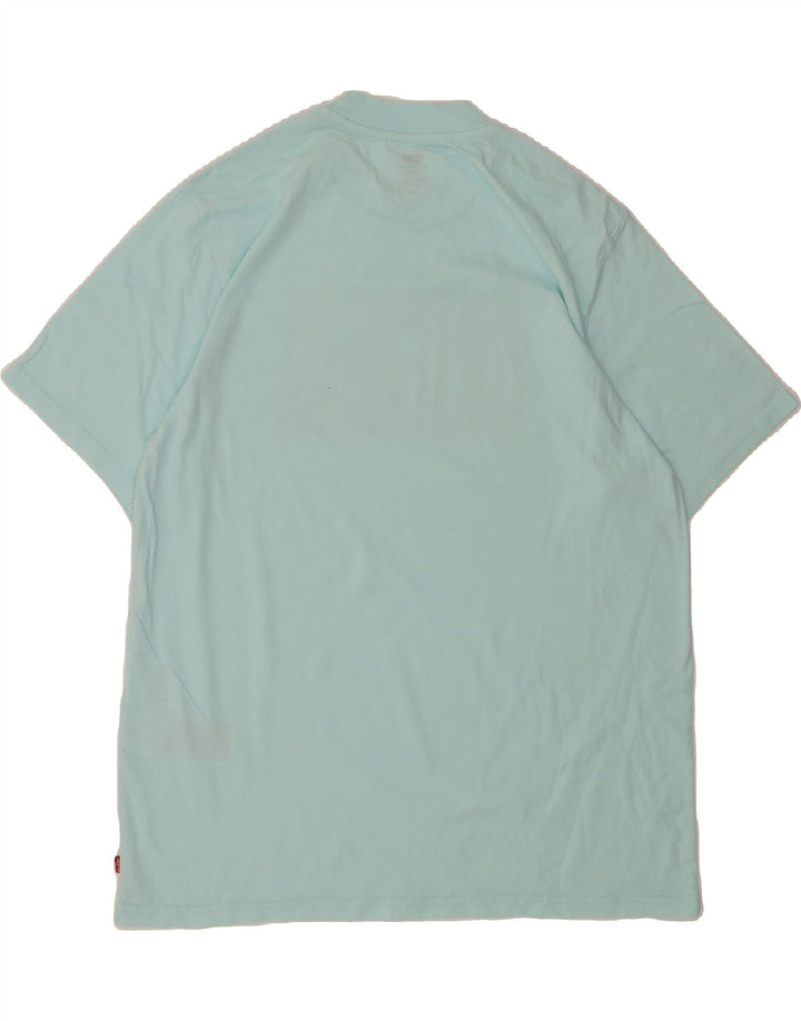 LEVI'S Mens Oversized Graphic T-Shirt Top Medium Blue Cotton Vintage Levi's and Second-Hand Levi's from Messina Hembry 