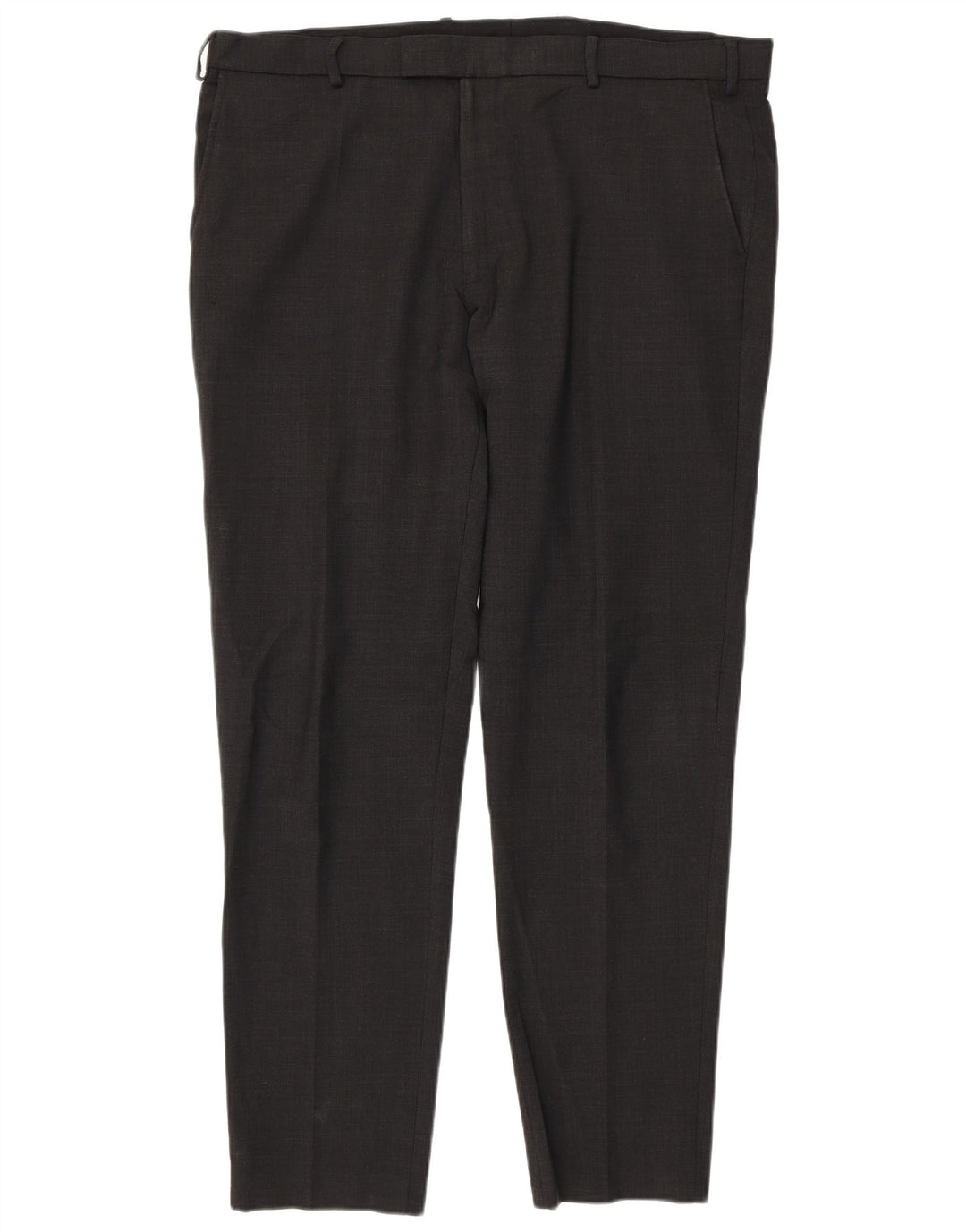 Marks & Spencer Mens Tailored Fit Slim Suit Trousers W40 L33 Grey Wool