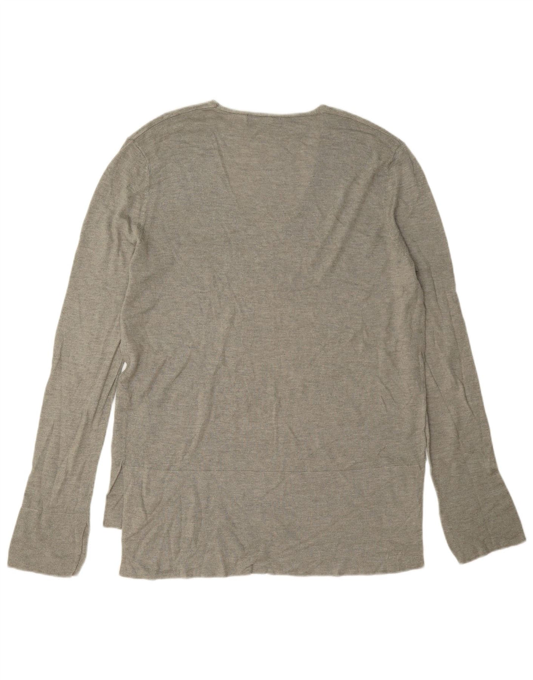 Top Zara da donna a maniche lunghe UK 16 grande in viscosa grigia