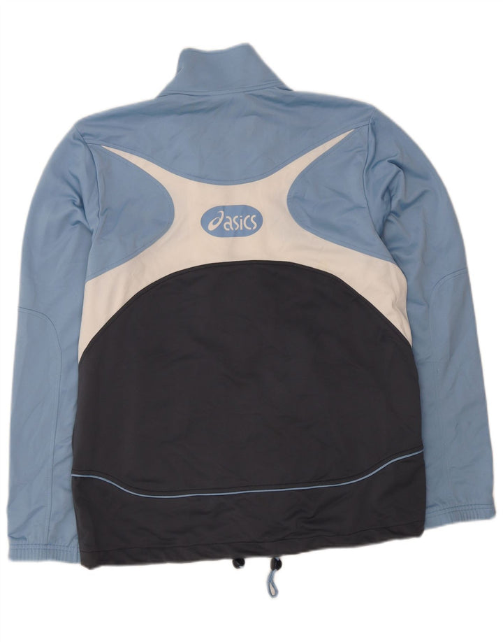Asics Herren-Trainingsanzug-Top-Jacke, groß, blau, Farbblock