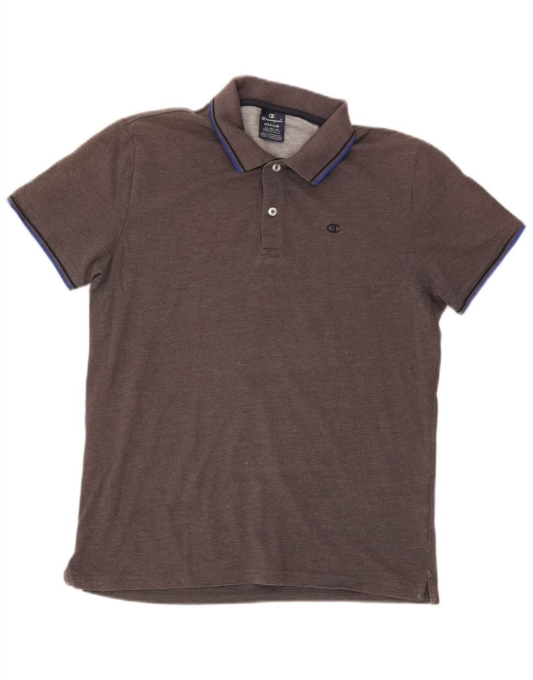 Champion Polo Para Hombre De Algodón A Rayas Gris Medio