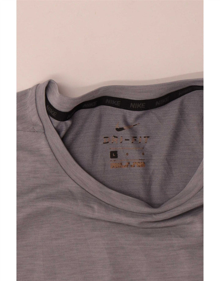 Nike Dri Fit majica kratkih rukava, veliki sivi poliester