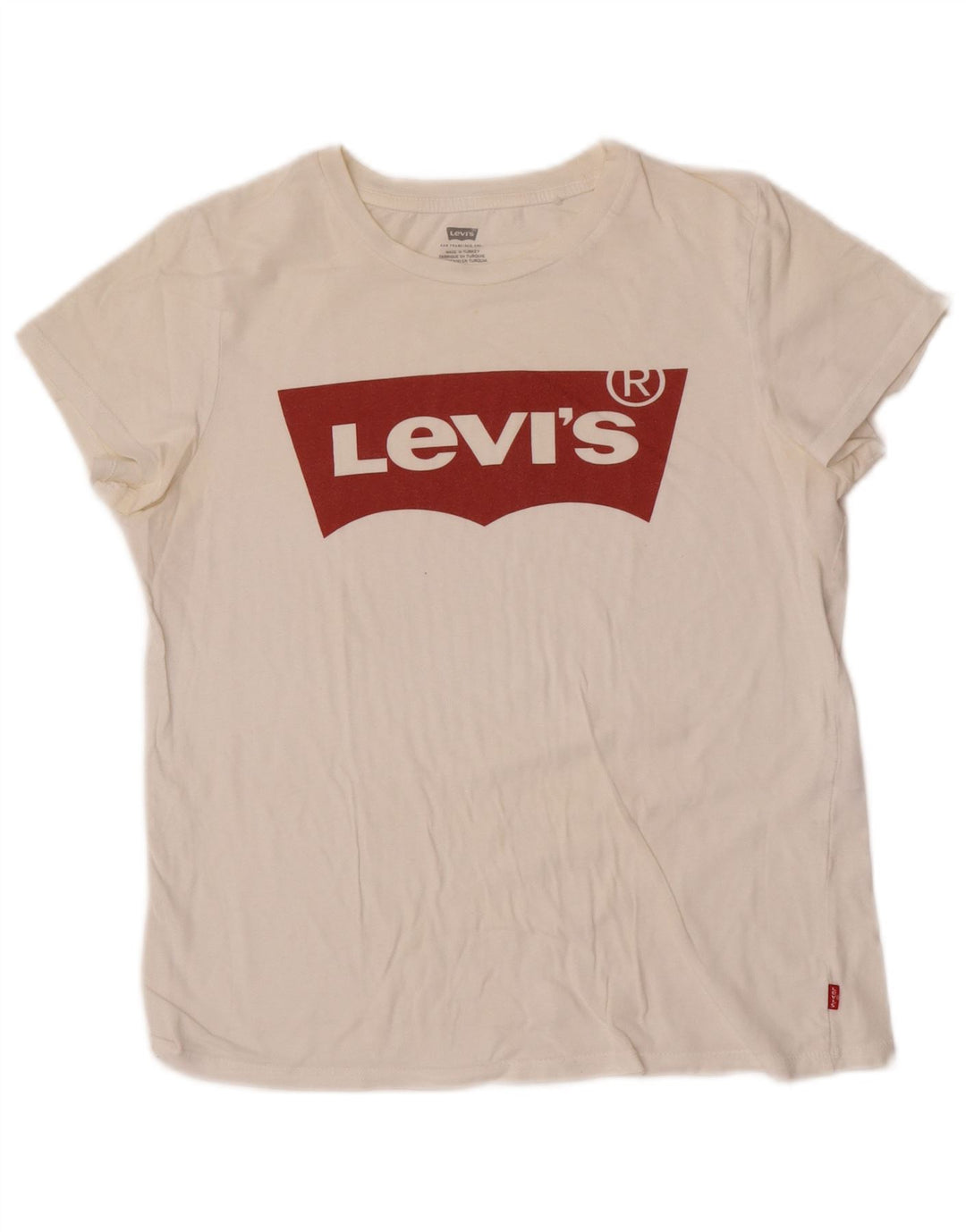 Levi's Womens Graphic T-Shirt Top UK 10 Small White
