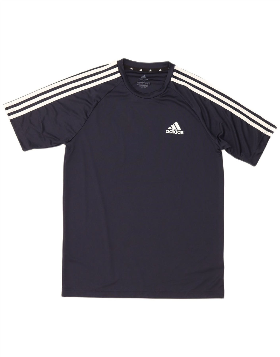 Adidas Mens Camiseta Top Pequeno Poliéster Azul Marinho