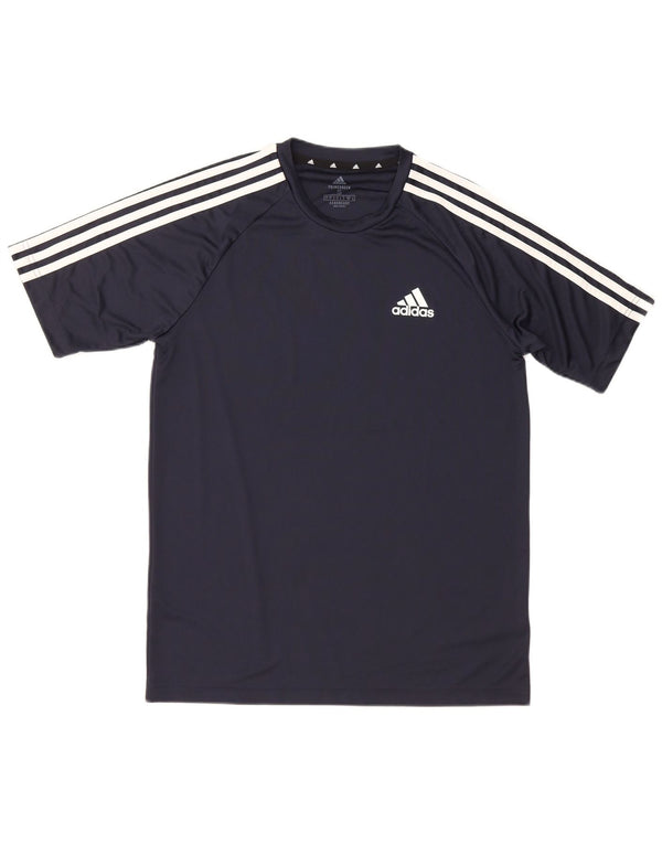 Ανδρικό T-Shirt Adidas Top Small Navy Blue Polyester