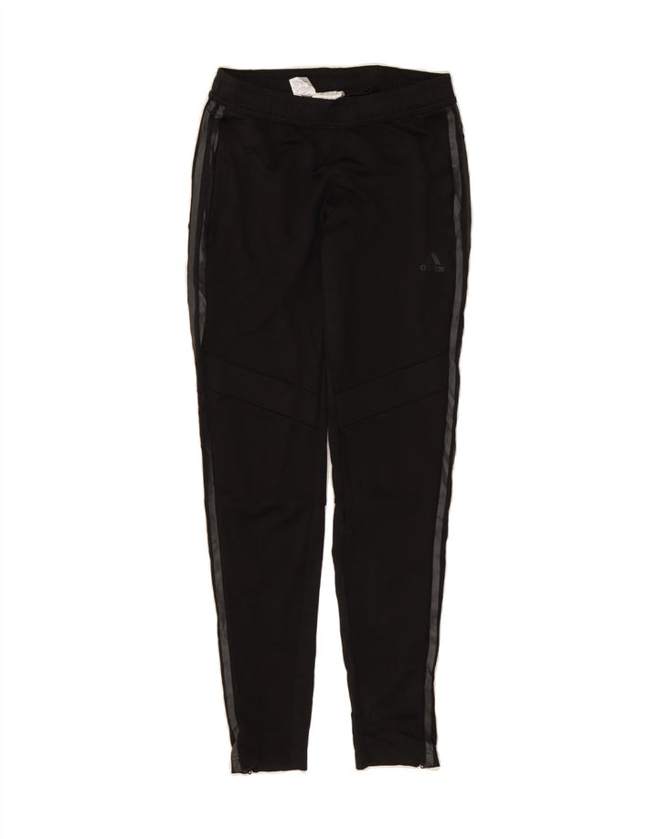 ADIDAS Womens Tracksuit Trousers UK 8/10 Small  Black Polyester Vintage Adidas and Second-Hand Adidas from Messina Hembry 
