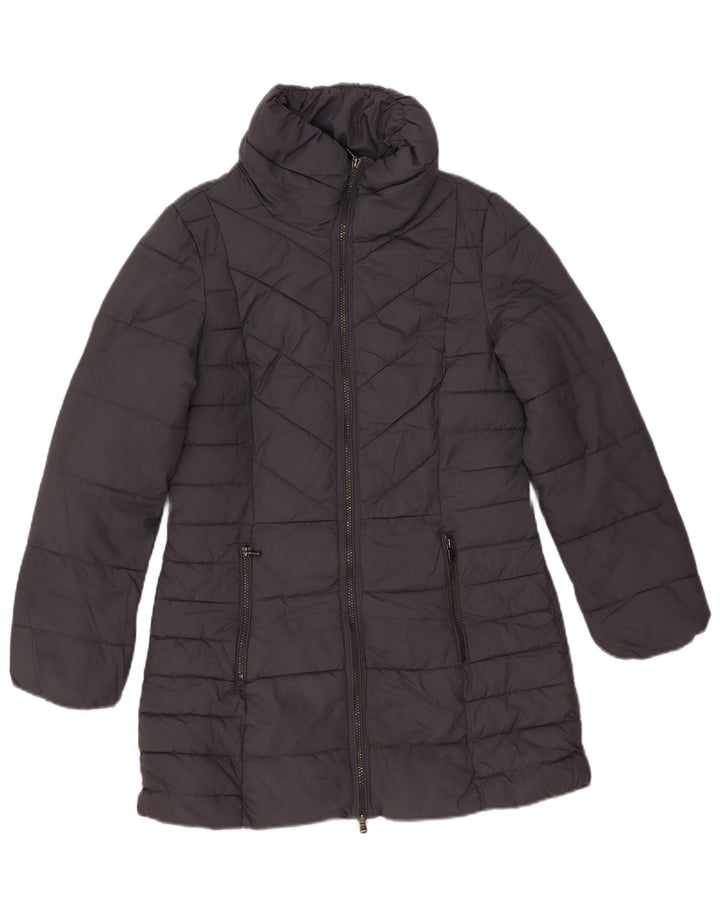 Marks & Spencer Dame Polstret Frakke UK 10 Small Grå Polyester