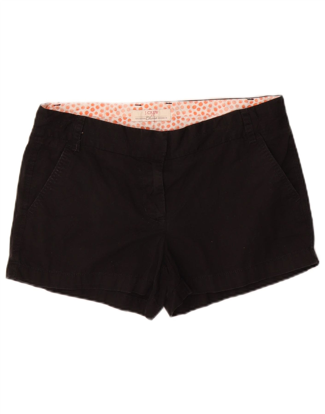 J. Crew Short chino cassé pour femme US 6 Medium W32 Coton noir