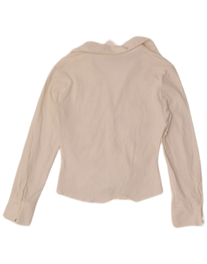 Zara Womens Crop Shirt Blouse UK 10 Small White