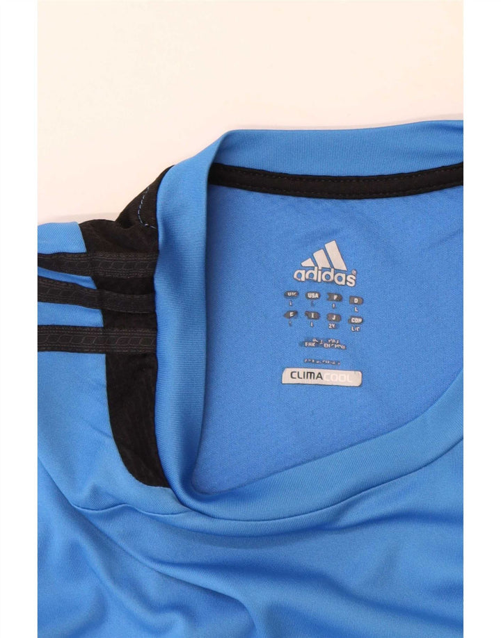 Canotta Adidas Climacool da uomo, grande, in poliestere color block blu