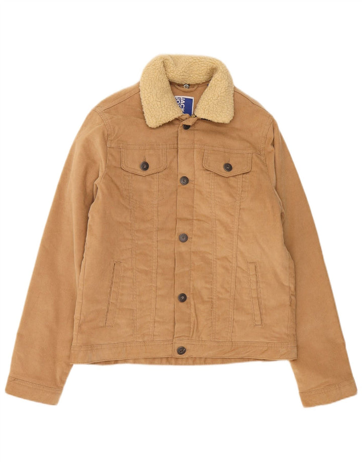 Giacca in velluto a coste da ragazzo Jack & Jones 13-14 anni in cotone beige