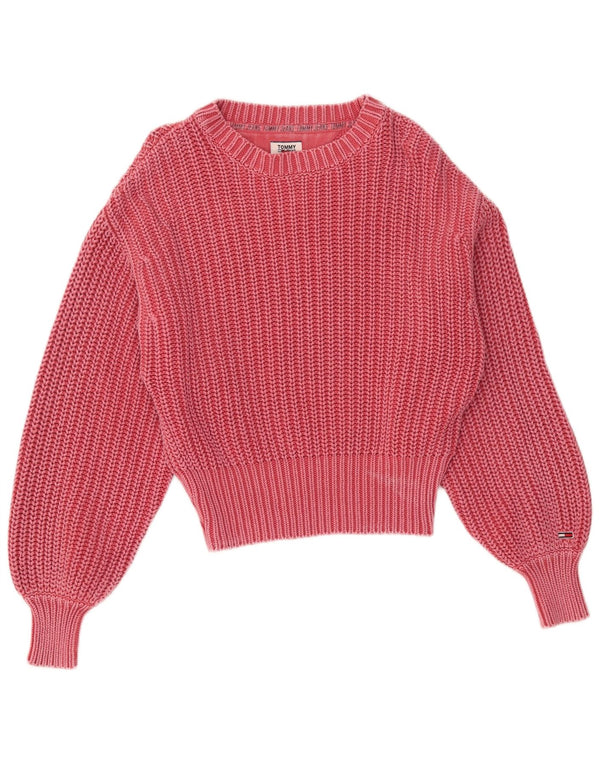 Tommy Hilfiger Suéter Corto con Cuello Barco para Mujer UK 10 Small Pink