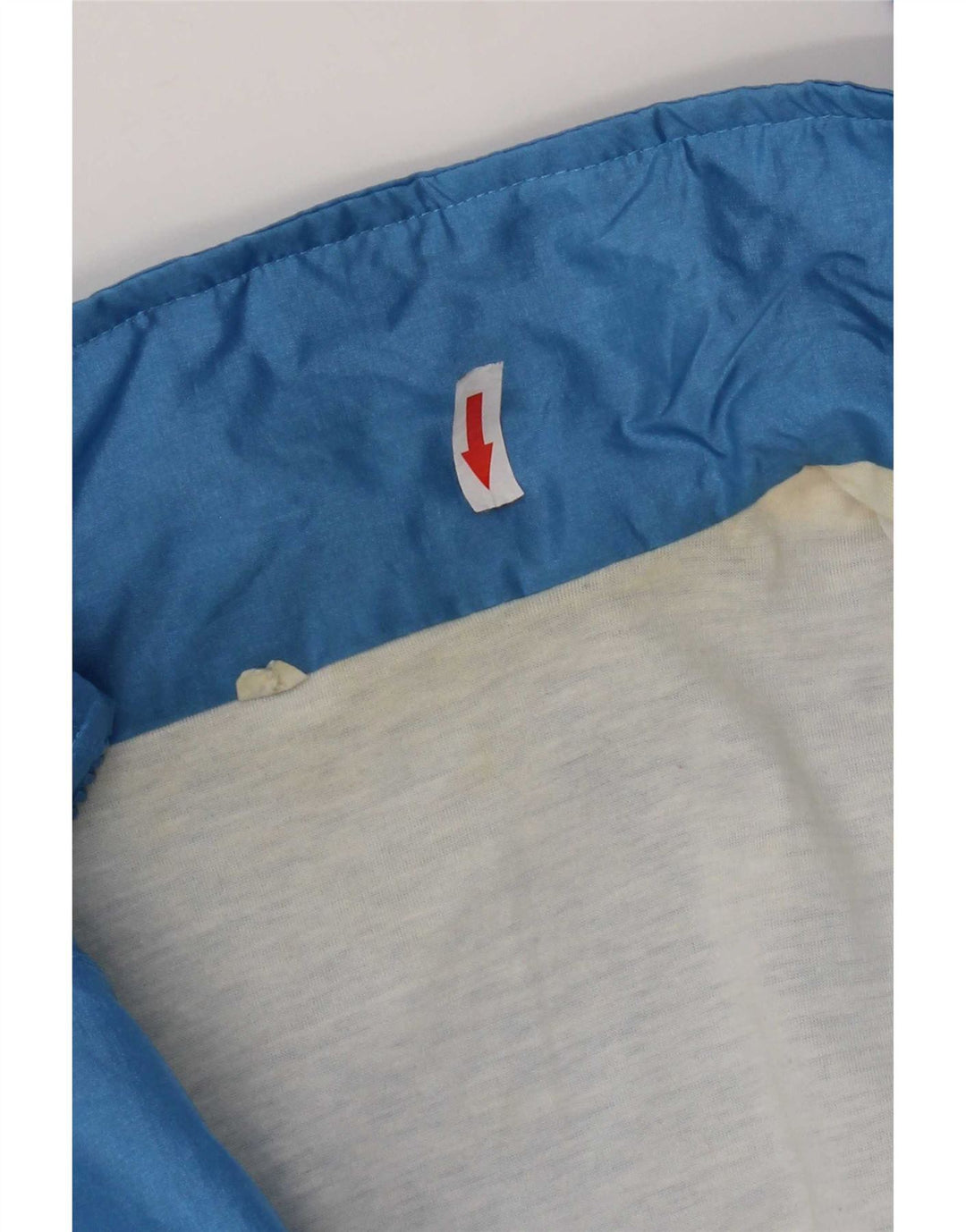 vintage Mens Survêtement Top Veste XL Bleu Colorblock Nylon